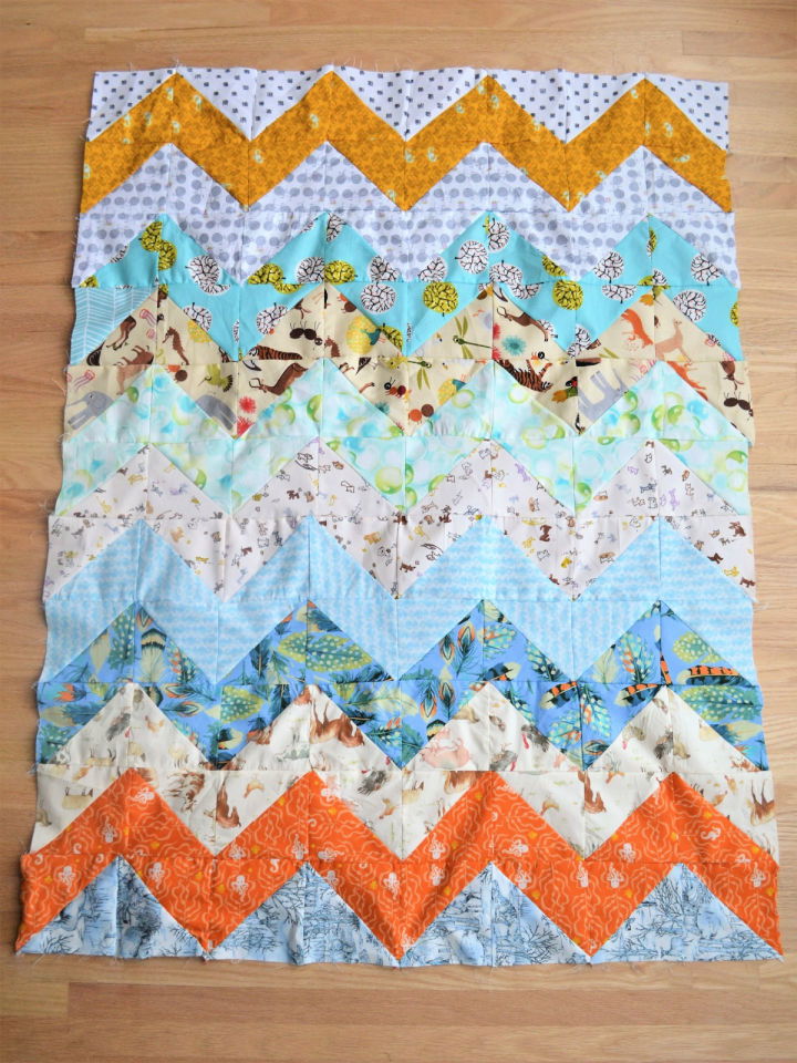 Sewing a Chevron Quilt - Free Pattern