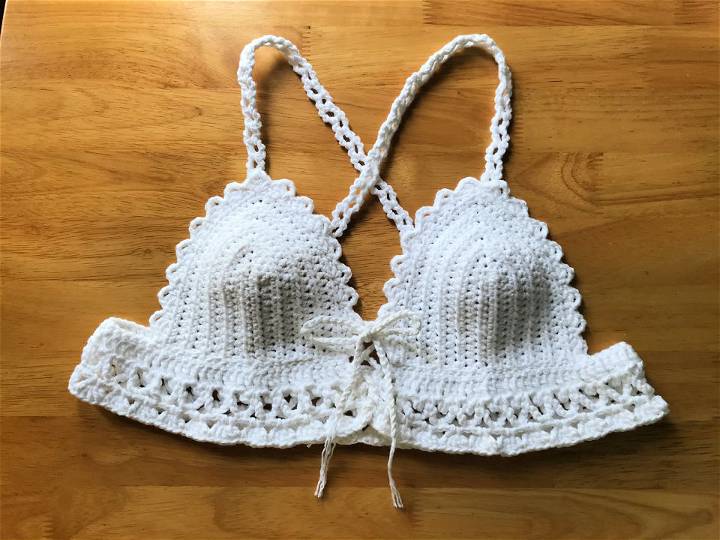 Crochet White Bikini Top