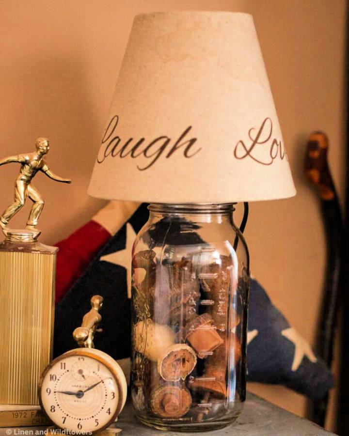 Cute Handmade Mason Jar Lamp