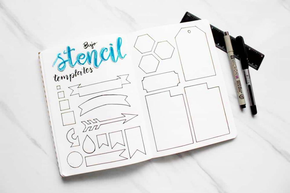 DIY Bullet Journal Stencil