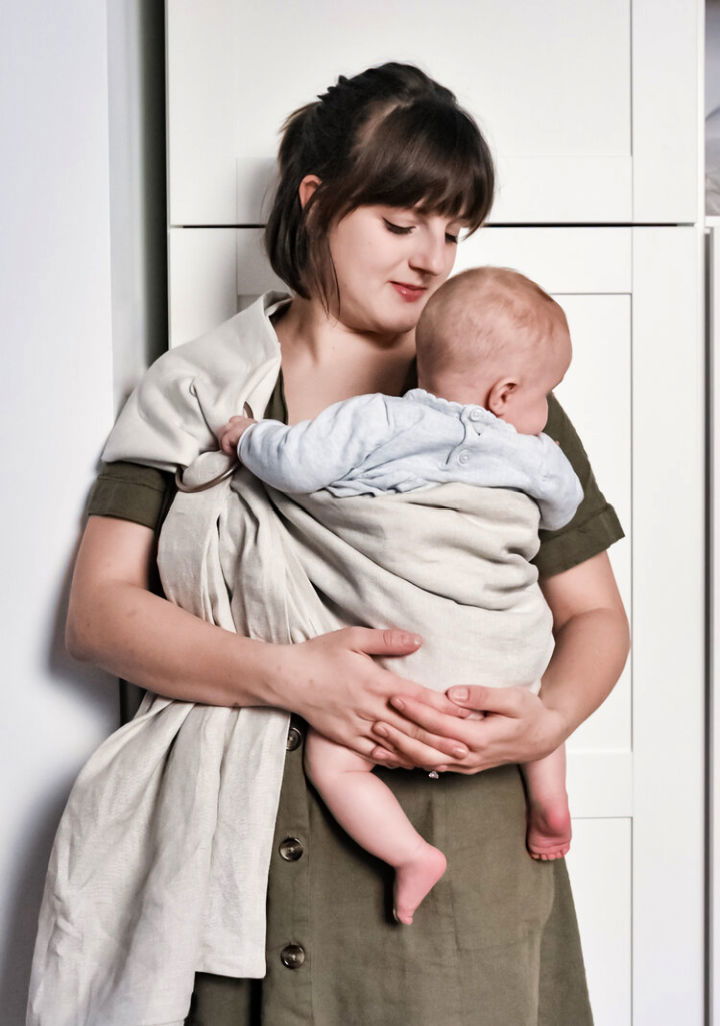 DIY Linen Ring Sling Baby Carrier