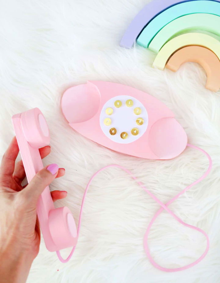 DIY Wooden Play Phone