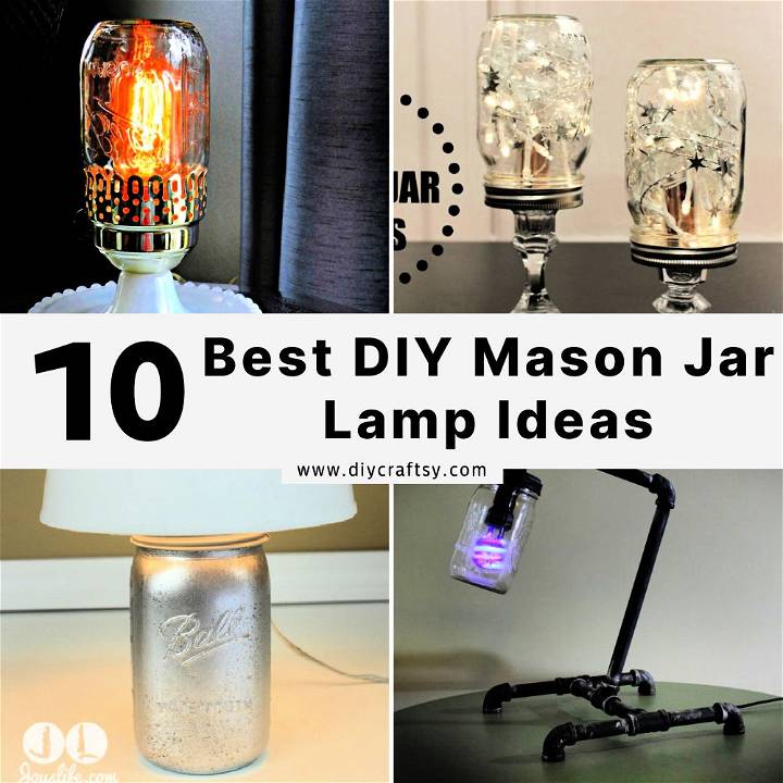 DIY mason jar lamp ideas