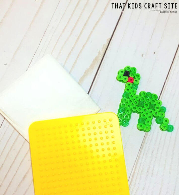 DIY Perler Bead Dinosaur for Kids