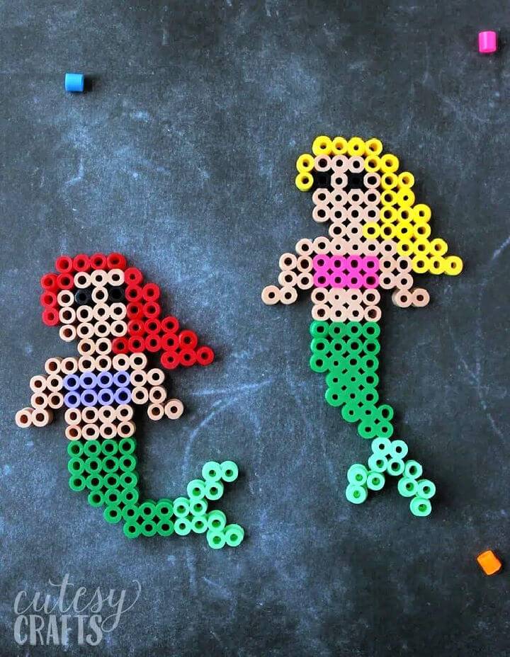 Quick and Easy DIY Perler Bead Mermaid