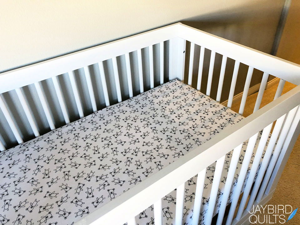 DIY Fitted Crib Sheet With French Seams