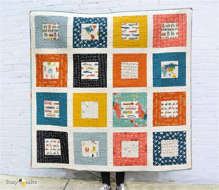 Free Squared Baby Quilt Pattern