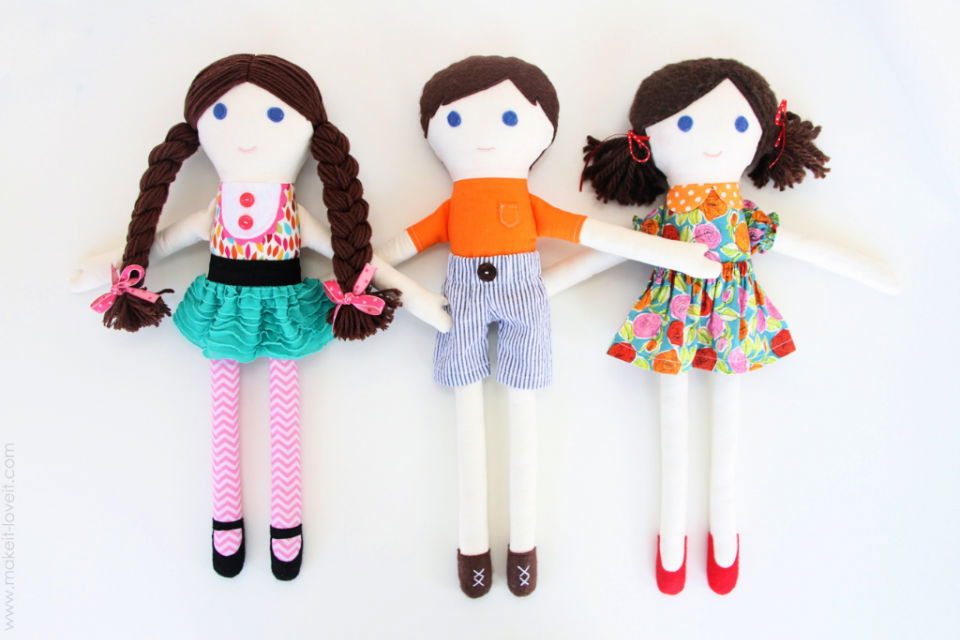 Girl Boy Fabric Doll Sewing Pattern