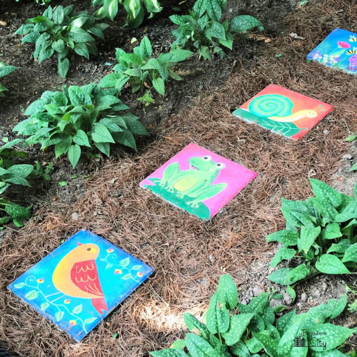 Hand Painted DIY Stepping Stones