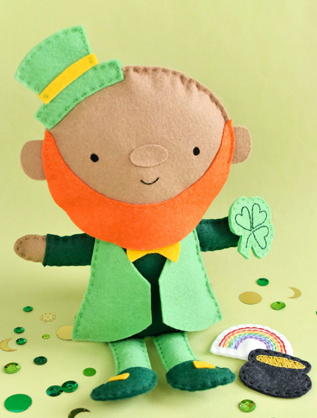 How to Make a Felt Leprechaun Doll