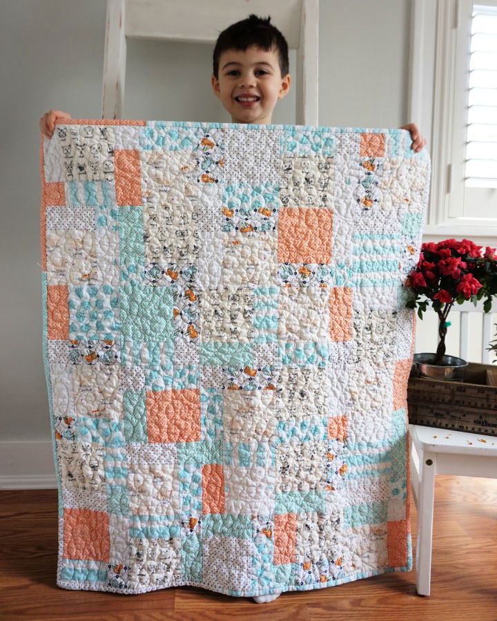 Low Volume Baby Boy Quilt Pattern