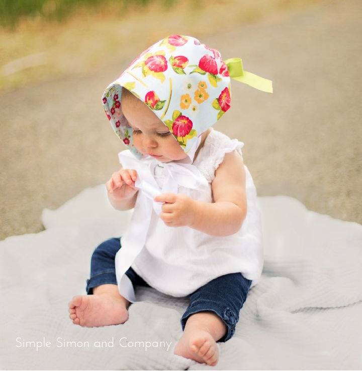 Make A Baby Bonnet from Two Fat Quarters