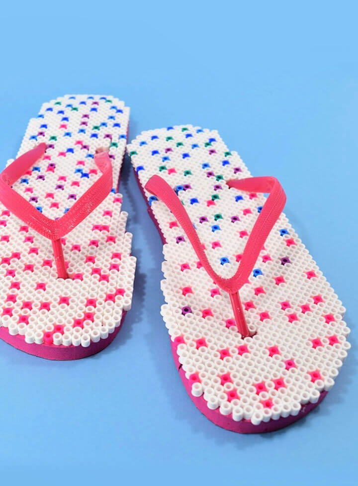 Homemade Perler Bead Flip Flops