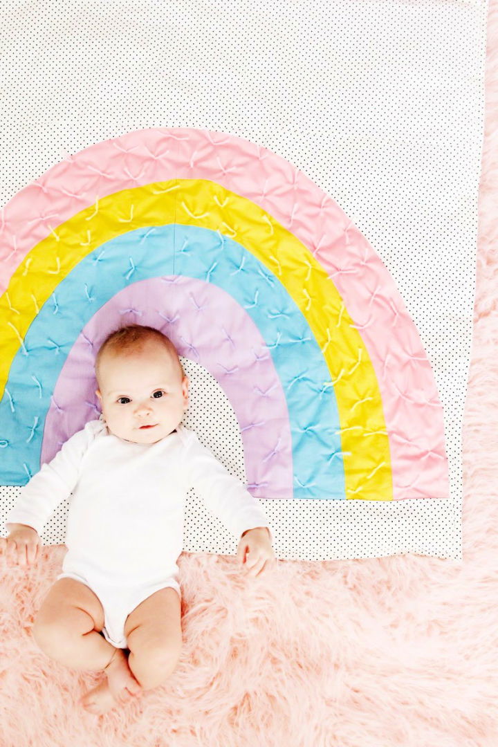 Rainbow Baby Quilt With Cricut