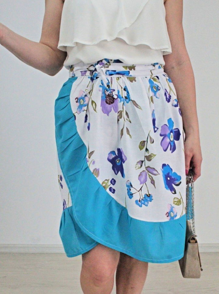 DIY RUFFLE WRAP SKIRT - Beginner friendly - Step by step sewing