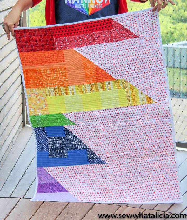 Scrappy Easy Rainbow Quilt Pattern