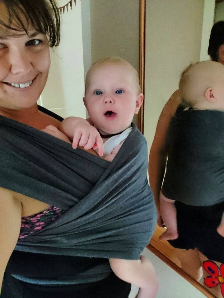 Stretchy Wrap for Newborn Babywearing
