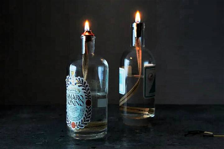 Turn Booze Bottles Into Oil Lamp