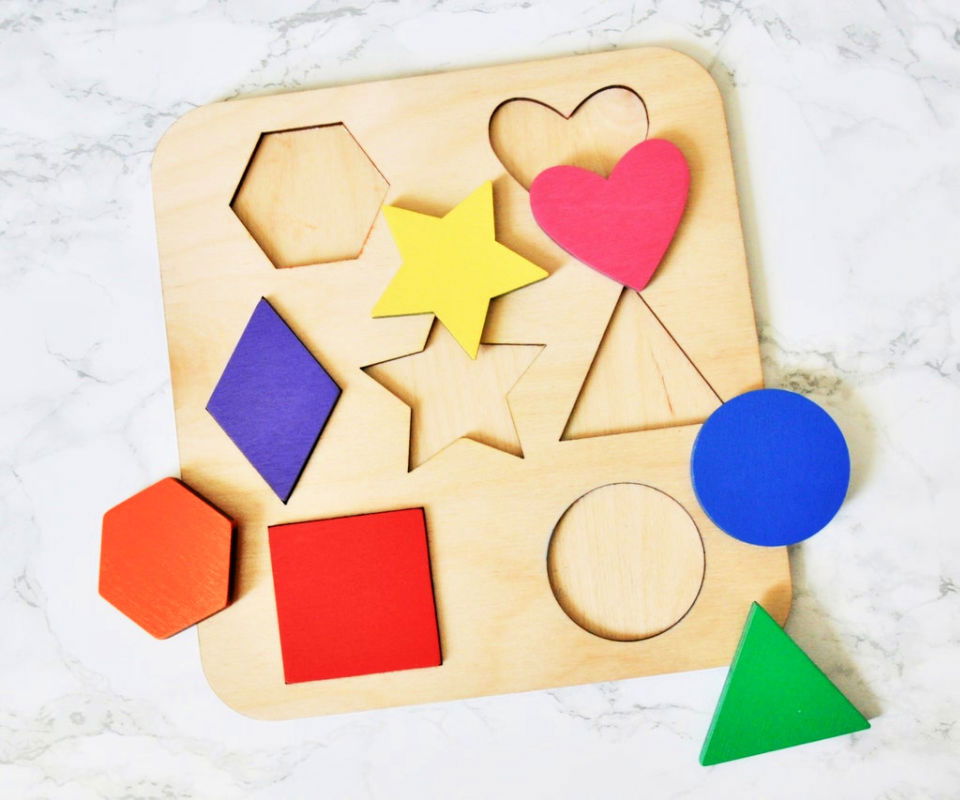 Unique DIY Wooden Shapes Puzzle