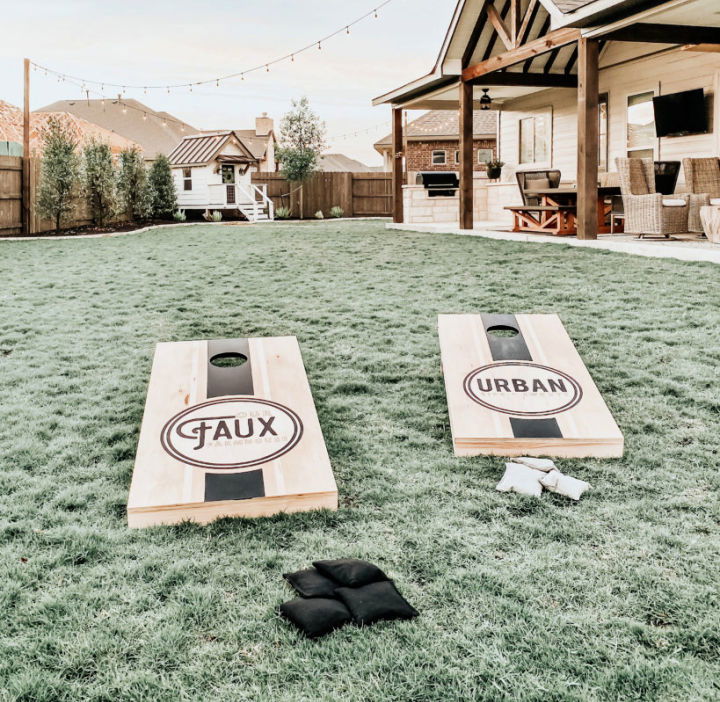 DIY Backyard Cornhole Boards