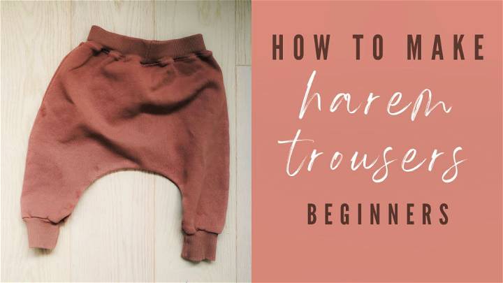 How to Sew Harem Trousers