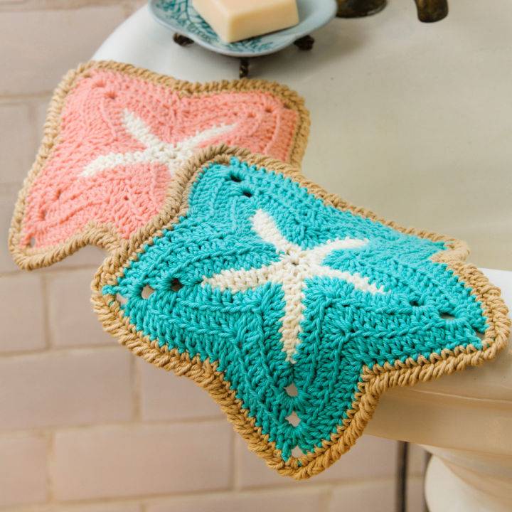 Red Heart Crochet Starfish Dishcloths