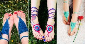 free crochet barefoot sandals patterns