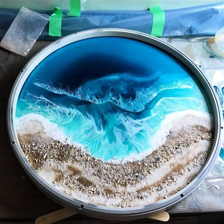How to Make Resin Ocean Table Top From Scratch