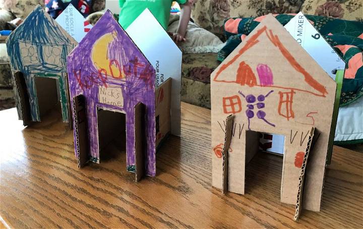 Simple DIY Cardboard House Two Ways