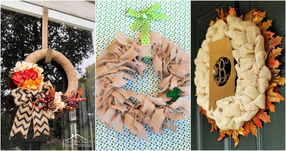 How to Make a Burlap Wreath: 25 DIY Burlap Wreath Ideas