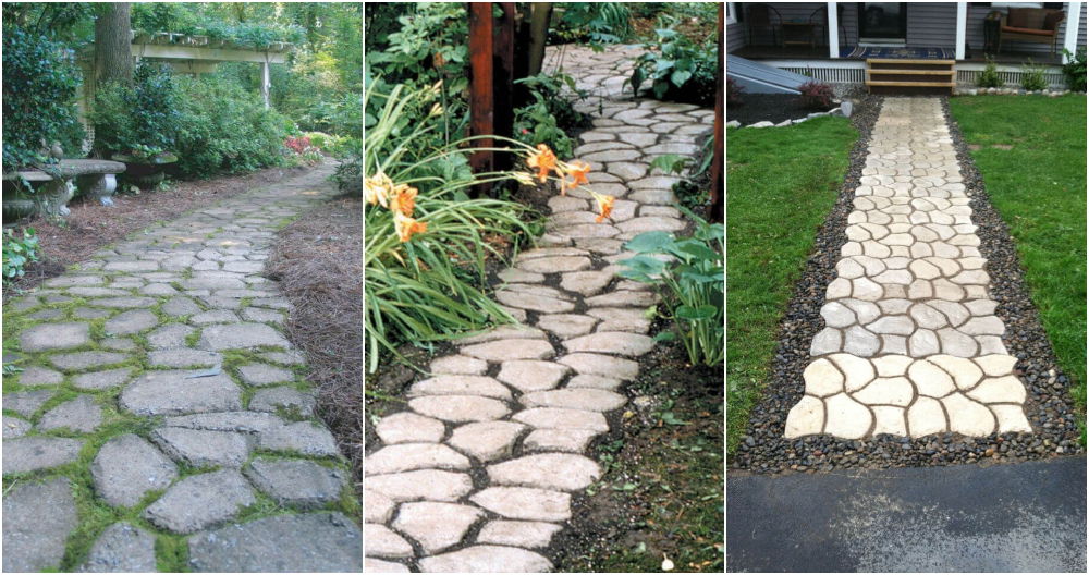 Concrete Stepping Stone Pathways