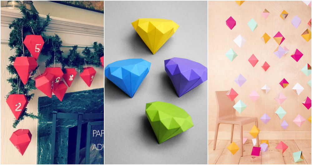 10 DIY Paper Diamond Ideas - Make a Paper Diamond