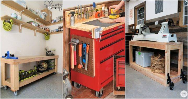 15 Free DIY Rolling Workbench Plans DIY Crafts   Diy Rolling Workbench Ideas 720x380 