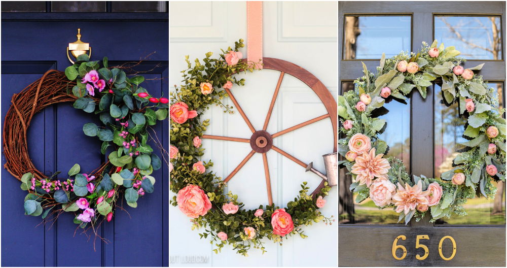 25 DIY Spring Wreath Ideas for Door (How to Make)