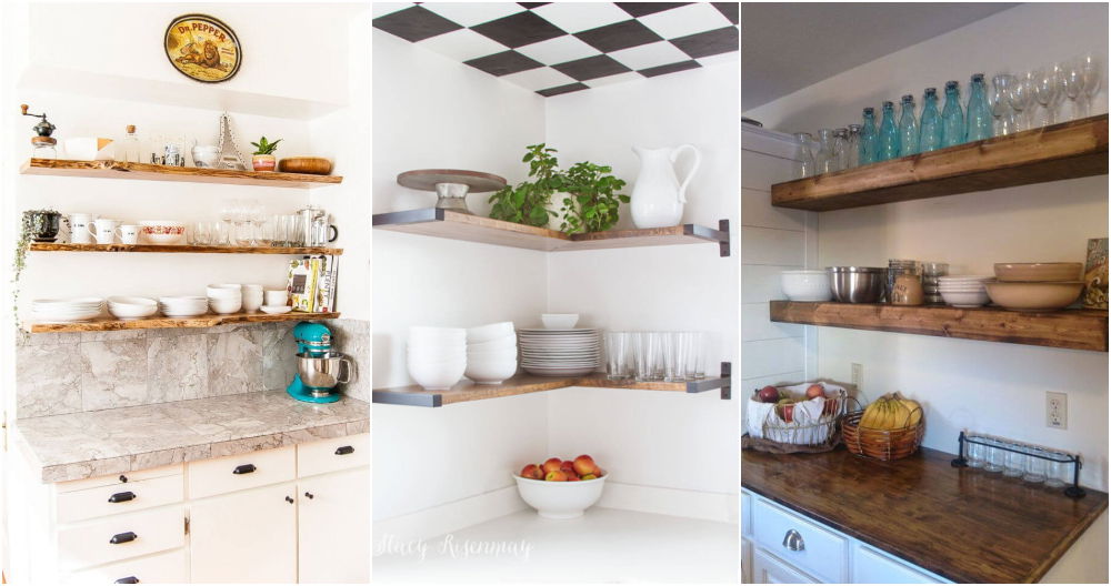 EASY DIY Floating Kitchen Shelves using plywood - Anika's DIY Life