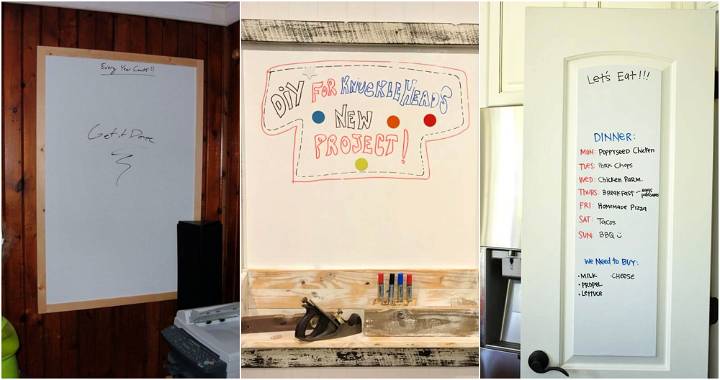 10 DIY Whiteboard Ideas to Make Dry Erase Board
