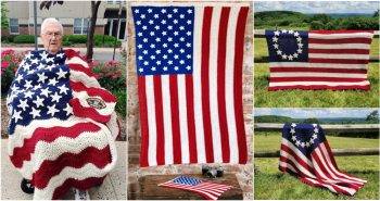free crochet american flag patterns