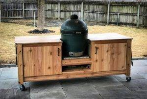 15 Free DIY Big Green Egg Table Plans (Step by Step)