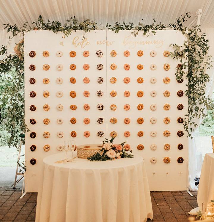 Simple DIY Wedding Donut Wall