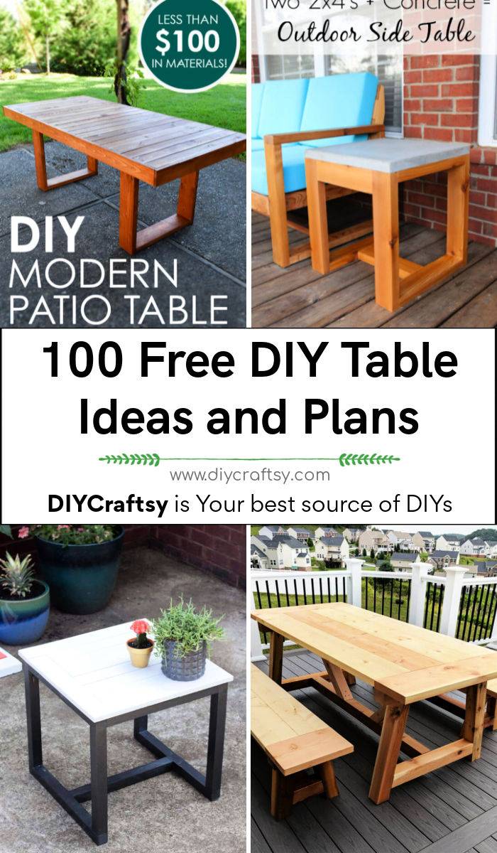 100 Diy Table Ideas That You Can Build