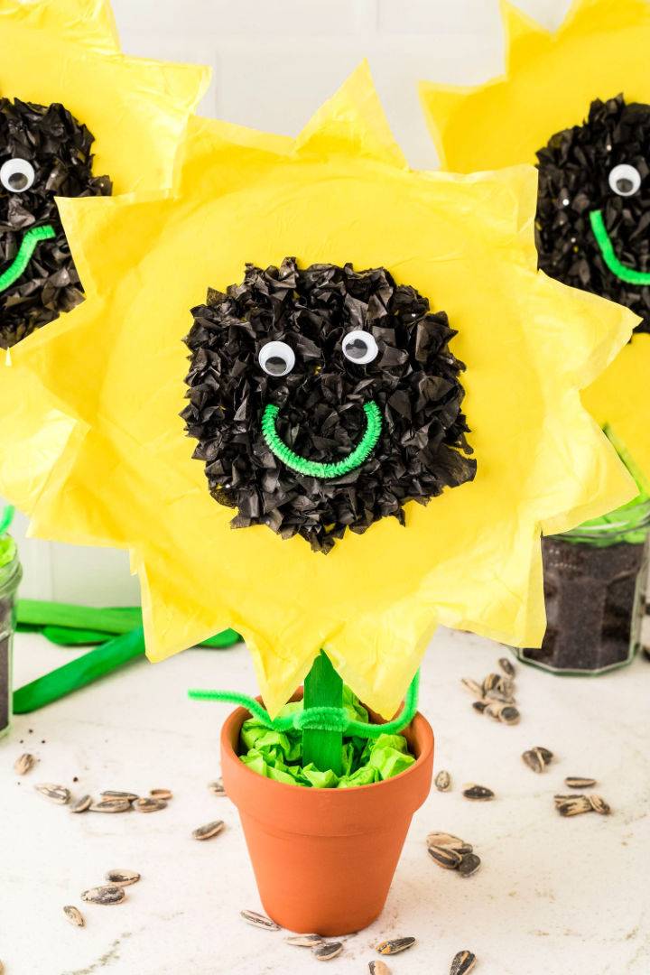 Adorable Paper Plate Sunflower Craft