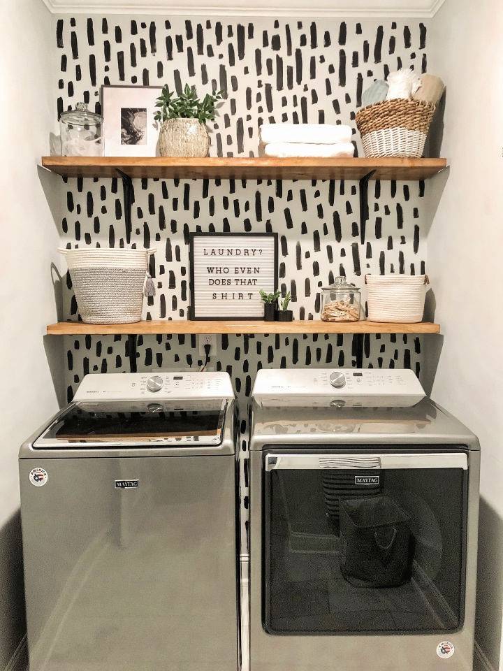 Affordable and Easy DIY Laundry Room Shelves