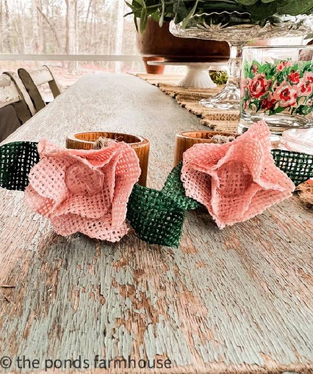 Make a Burlap Flower Napkin Ring