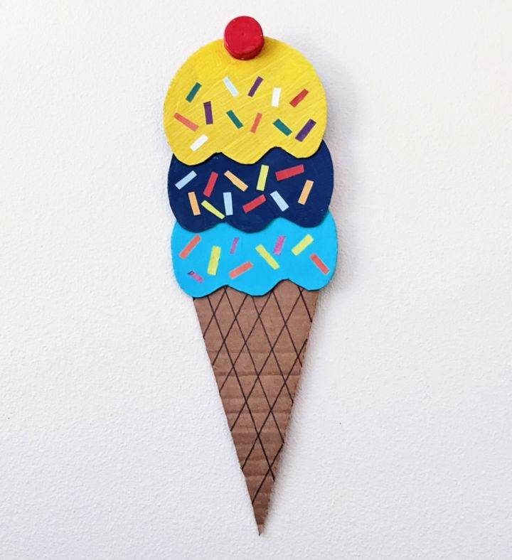 Colorful Cardboard Ice Cream Cone