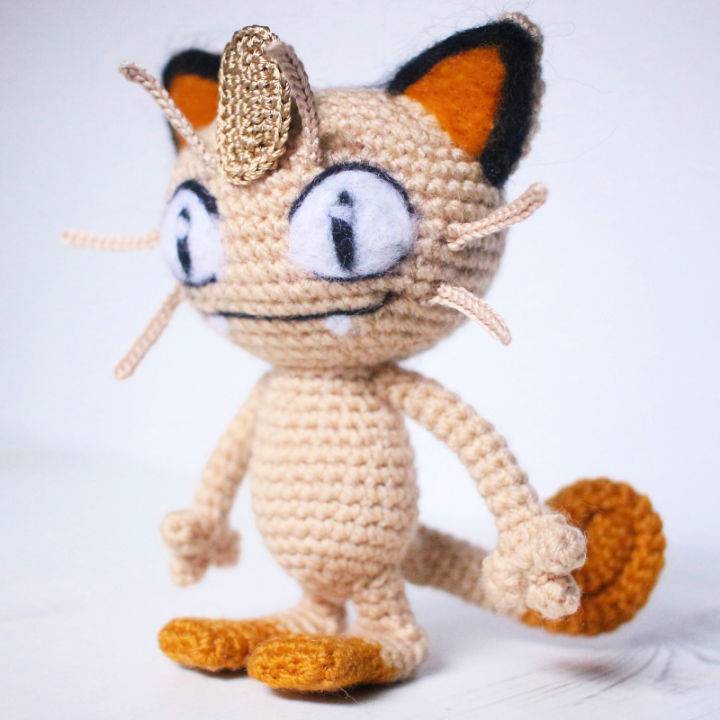Crochet Meowth Pokemon Amigurumi Pattern