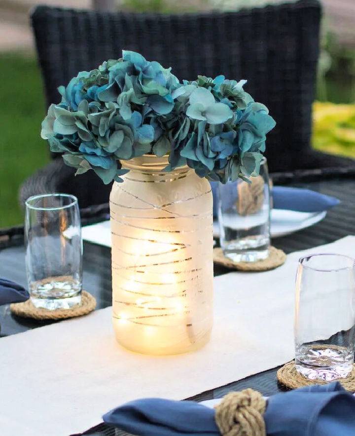 Make a Mason Jar Light With Flowers