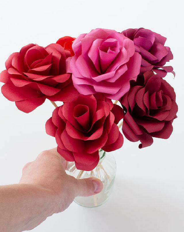 DIY Paper Rose Step by Step Instructions