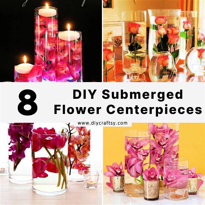 DIY submerged flower centerpieces