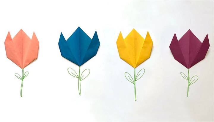 Easy DIY Origami Flower For Kids