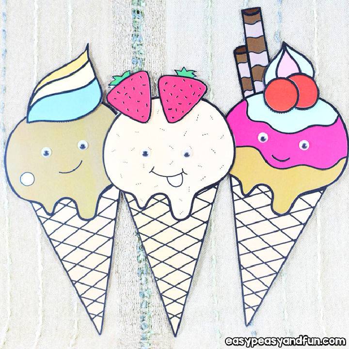 Funky and Silly Paper Ice Cream